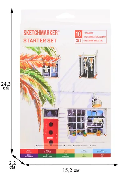 Маркеры 10цв "Starter" карт.кор., Sketchmarker - фото 2