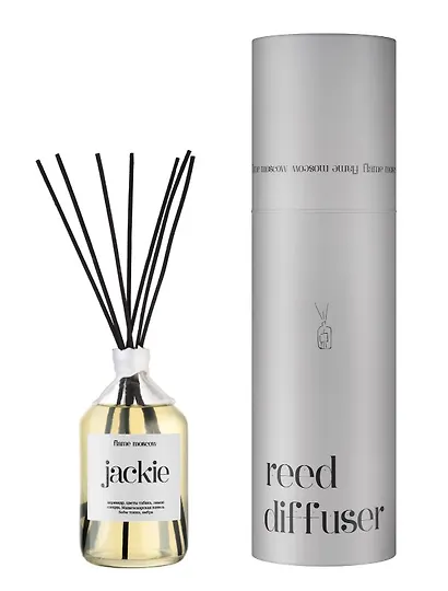 Диффузор ароматический Jackie (Кориандр,Цветы табака,Лимон,Специи,Мадагаскарская ваниль,Бобы тонка,Амбра) (110мл) (flame-RD001-110) - фото 1