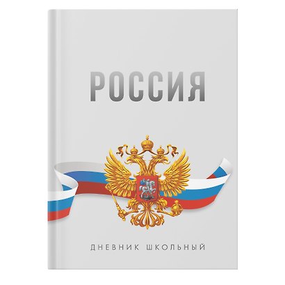 Дневник для ср. и ст.кл. "Россия. Серый" 7БЦ, глянц.ламинация - фото 1