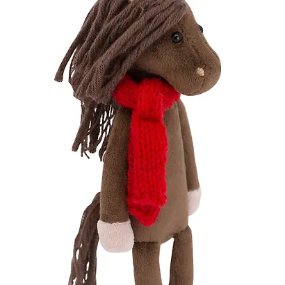 Мягкая игрушка Новый Год 2026 Коняшка Игогошка в красном шарфике (12 см) - фото 5
