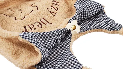 Сумка-шоппер плюшевая Мишка Lazy bear (бежевая) (40х36) (12-ZhenPin-2715) - фото 3