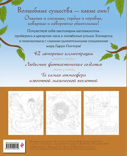 Волшебные существа мира Гарри Поттера. Раскраска - фото 2