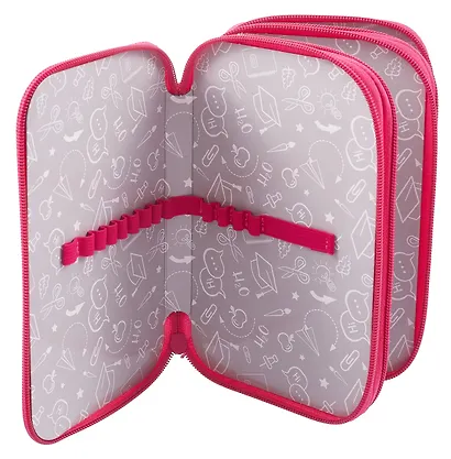 Пенал 3 отделения "Pretty bunny" 19*11 см - фото 3