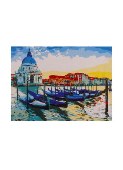 Набор для раскрашивания по номерам. Холст с красками "Венеция. Вид на Гранд-канал", 22 х 30 см, Рыжий Кот - фото 2