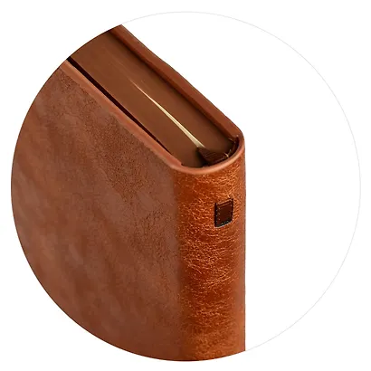 Ежедневник недат. А5 160л "Граниссо" коричневый, кожзам, тв.переплет, застежка-резинка, карман, тонир.блок, ляссе - фото 10