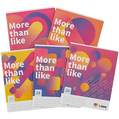 Тетрадь в клетку Likee, 24 листа, в ассортименте - фото 7