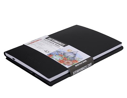 Скетчбук А5 40 л "Sketchmarker" Sketch&Write черный, 140г/м2, белая бумага + 60 л , 70г/м2, бумага в точку, мягк. обл. - фото 2