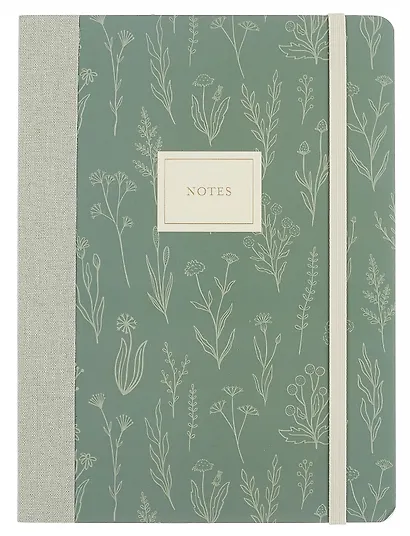 Книга для записей А5 80 листов в линейку, "Flowers" на резинке, в ассортименте - фото 3