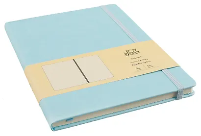 Книга для записей А4- 96л кл. "Joy Book. Аквамарин" иск.кожа, тв.переплет, ляссе, резинка, инд.уп. - фото 2