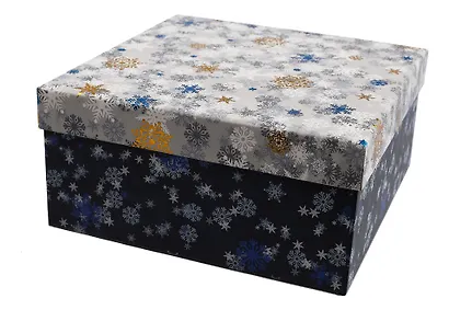 Коробка подарочная "Snowflaces" 20*20*9,5см, Новый год, картон - фото 3