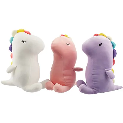 Мягкая игрушка Динозавр, радужный гребень 3 цвета микс,35 см ( текстиль) - фото 5