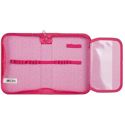 Пенал школьный 1отд. "Вишни" 21*14см, молния, откидной клапан - фото 4