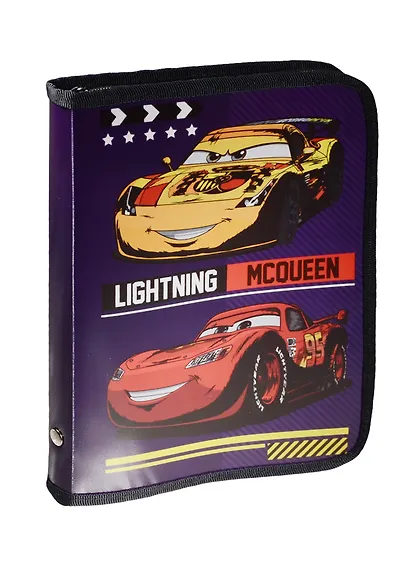 Папка для тетрадей А5 "Cars" на молнии с трех сторон, Disney - фото 1