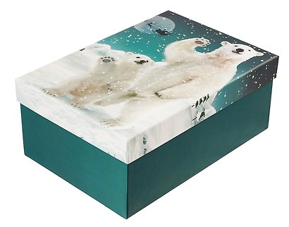Коробка подарочная "Мишки" НГ, 21*14*8.5, картон - фото 3