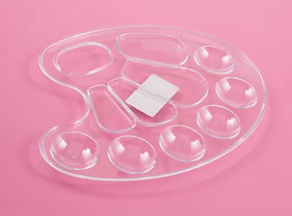 Палитра для смешивания красок прозрачная, овальная, Рисовашка - фото 3