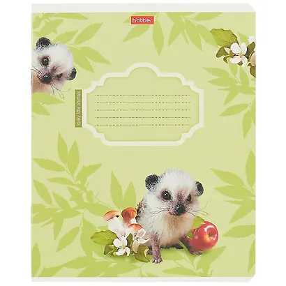 Тетрадь в клетку Hatber, "Пушистые зверушки", 12 листов, в ассортименте - фото 1