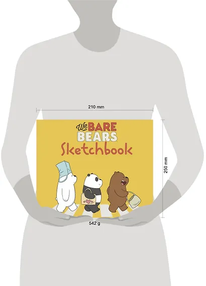 Скетчбук We bare bears, 48 листов - фото 3