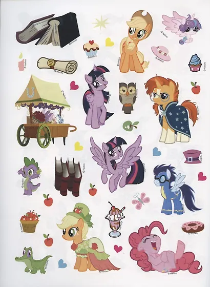 Развивающая книжка с многоразовыми наклейками "Мой маленький пони. В гости к друзьям" - фото 4