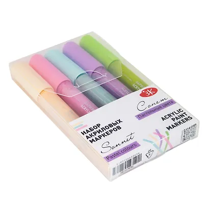 Маркеры акриловые 05цв "Сонет" пастельные оттенки, Сонет - фото 3