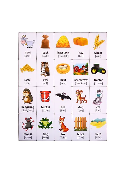 Учим английские слова. Развивающие карточки "On The Farm / На ферме" - фото 2