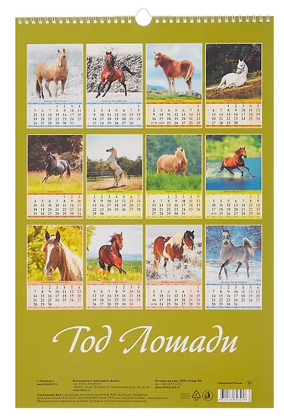 Календарь 2026г 320*480 "Год Лошади. Вид 1" настенный, на спирали - фото 3