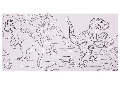 БЛЕСТЯЩАЯ РАСКРАСКА С ПАЙЕТКАМИ. ДИНОЗАВРЫ - фото 3