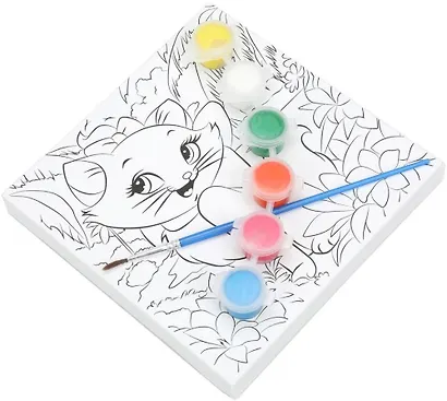 Холст по номерам 15 х 15 см "Кошечка Мари", Мульти Арт - фото 5