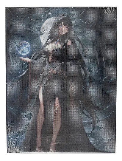 Алмазная мозаика (классическая) с подрамником, с полным заполнением "Темная жрица", 30 х 40 см - фото 2