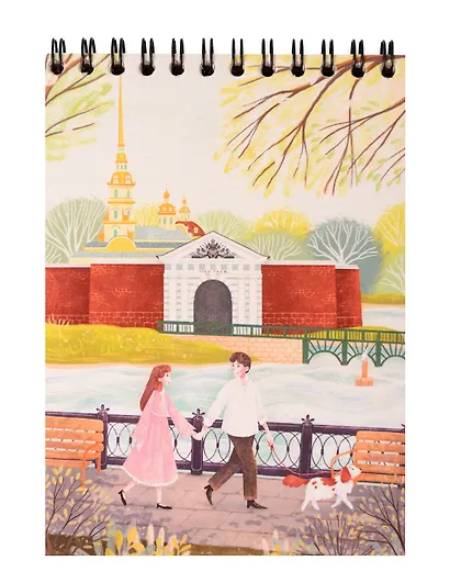 Блокнот А6 СПб "Прогулка по Петербургу у Петропавловки" на спирали - фото 1