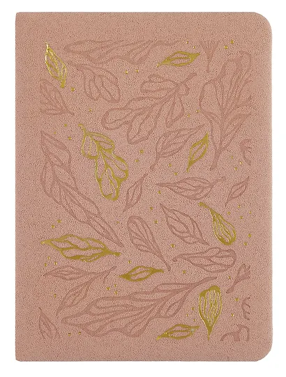 Записная книжка А6 80л кл. "GALLERY. Пудровый (NEW)" иск.кожа с поролоном, термотиснение, ляссе, скругл.углы, инд.уп. - фото 1