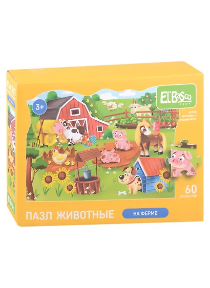 Пазл "На ферме" 60 элементов - фото 1