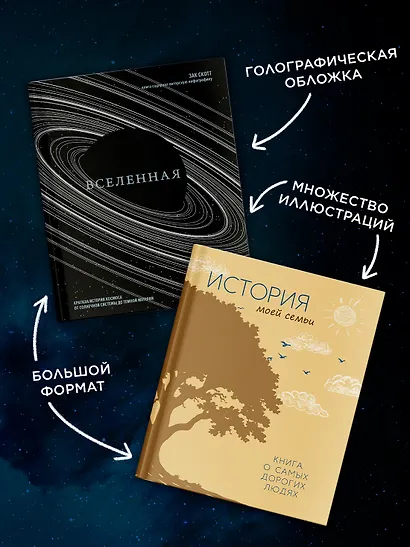 Большой подарок для школьника. Сборный комплект в коробе из 2-х книг (история моей семьи + вселенная) - фото 4