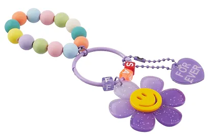 Брелок-обвес на сумку «Цветочек с бусинами Фиолетовый», пластик - фото 2