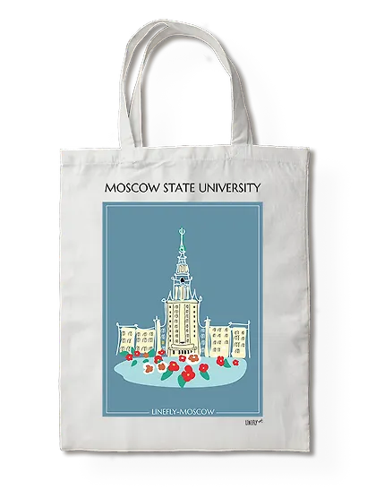 Сумка-шоппер МГУ (Москва) (35х40) (TBG00-MSK0016-SR-EN) - фото 1