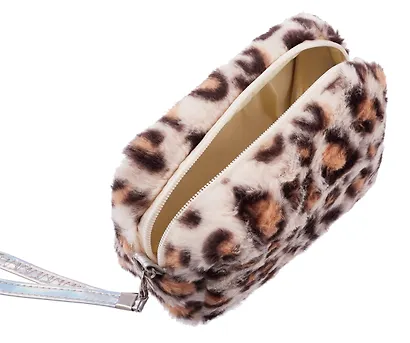 Косметичка плюшевая Леопардовый принт (18х8) (12-11957А-202411-B12) - фото 3