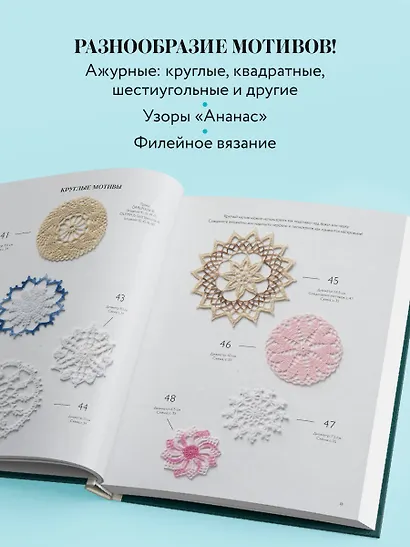 Большая книга ажурного вязания. 100 салфеток и мотивов крючком - фото 8