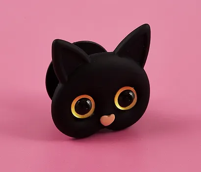 Попсокет Котик мордочка (ПВХ) (5 см), Bookvalno - фото 5