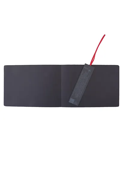 Скетчбук 24,5*18,5см 18л "SMLT Art Black authenticbook", на резинке, 165г/м2, черный, сшивка - фото 2
