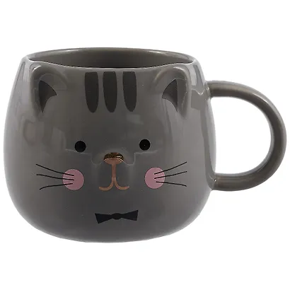 Кружка с ушками Котик (керамика) (480мл) (12-06641-766) - фото 2