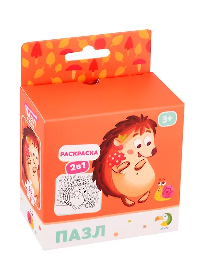 Пазл-раскраска 2-в-1 Dodo Ежик - фото 1