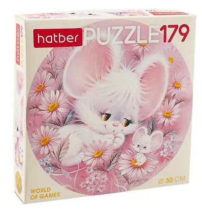 Пазл "Пушистики"  круглый 179 элементов 30 см - фото 1