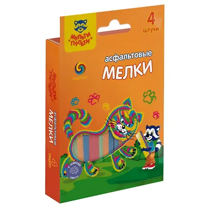 Мелки цветные 04цв асфальтные "Радужные", к/к, подвес, Мульти-Пульти - фото 2