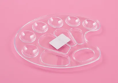 Палитра для смешивания красок прозрачная, овальная, Рисовашка - фото 2