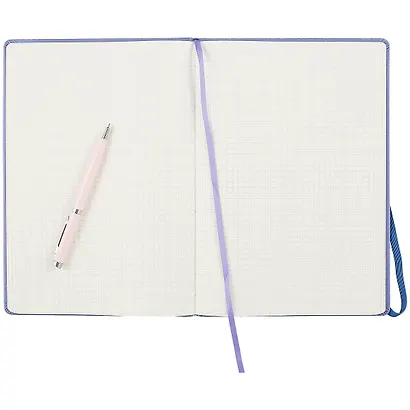 Книга для записей В5 96л кл. "Joy Book. Цветущая сирень" иск.кожа, тв.переплет, ляссе, резинка, инд.уп. - фото 3