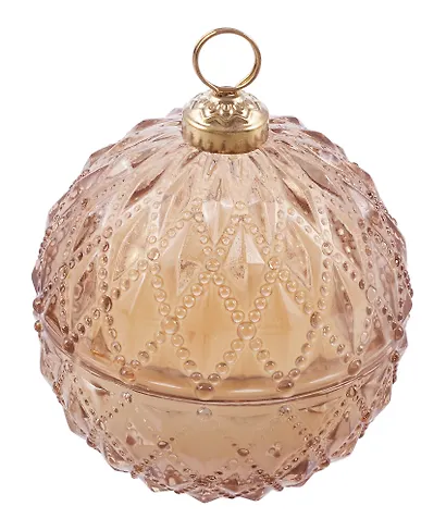 Свеча ароматическая Шар (стекло) (шампань) (8см) (12-20250519-1) - фото 2