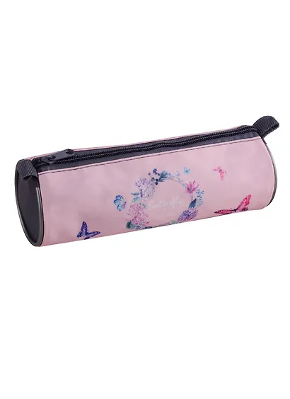 Пенал-тубус "АКВАРЕЛЬНЫЕ БАБОЧКИ" 220*65*65, ткань, молния - фото 1