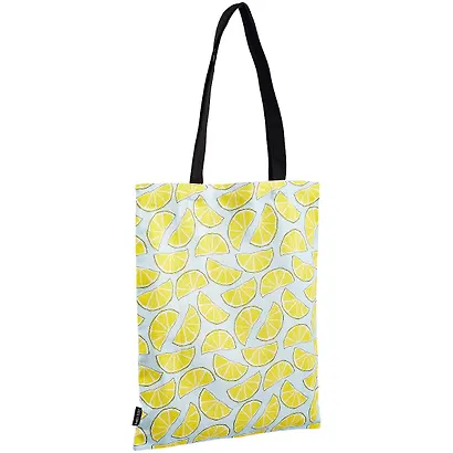 Сумка-шоппер Лимоны цветная, текстиль 40см.*32см. - фото 2