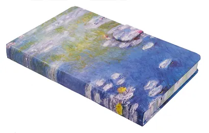 Книга для записей А5 112л кл. "Водяные лилии" цв.срез, магнитная застежка, ассорти - фото 5