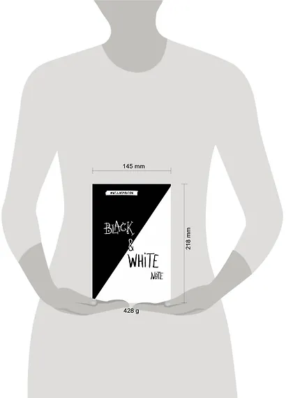 Стильный блокнот с черными и белоснежными страницами Black&White Note, 96 листов - фото 5