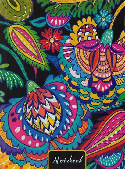 Записная книжка А6 96л "Орнамент. Вязанный узор (клубника)" 7БЦ, мат.лам., "мокрый шелк", Listoff - фото 2